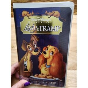 Walt Disney VHS Lady and the Tramp‎ Video Cassette Movie Clamshell